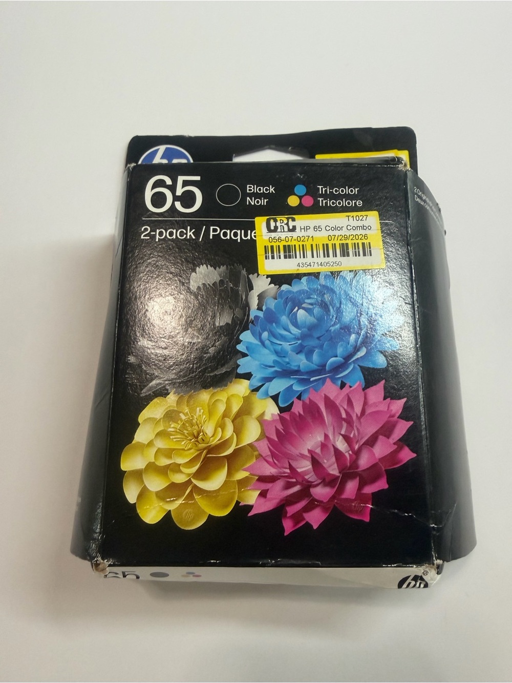 HP 65 Color Combo Pack Ink - Black EXP DEC 2027